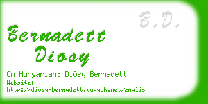 bernadett diosy business card