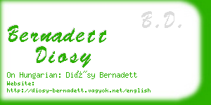 bernadett diosy business card